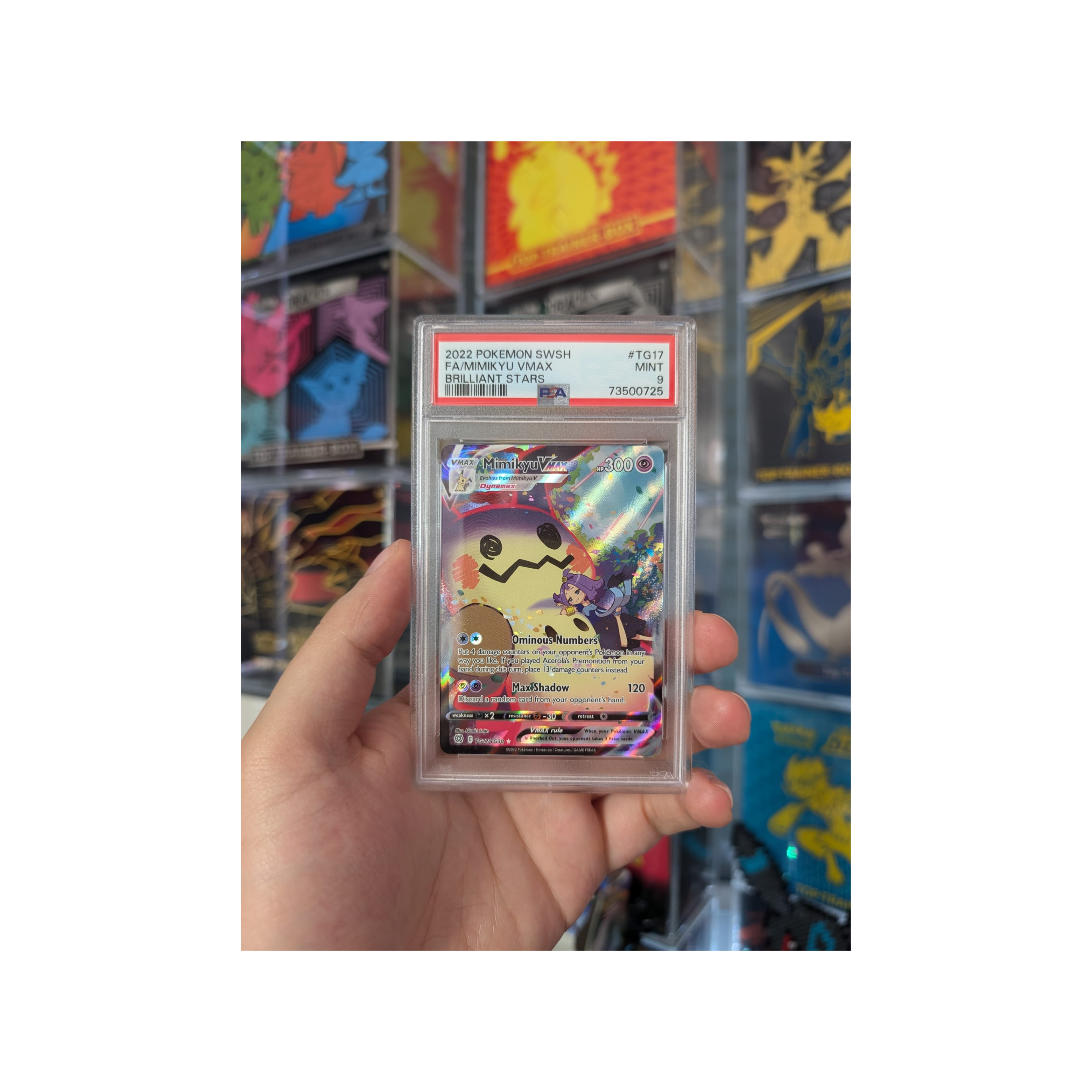 Mimikyu Vstar Brilliant Stars TG17/TG30 2022 English PSA 9